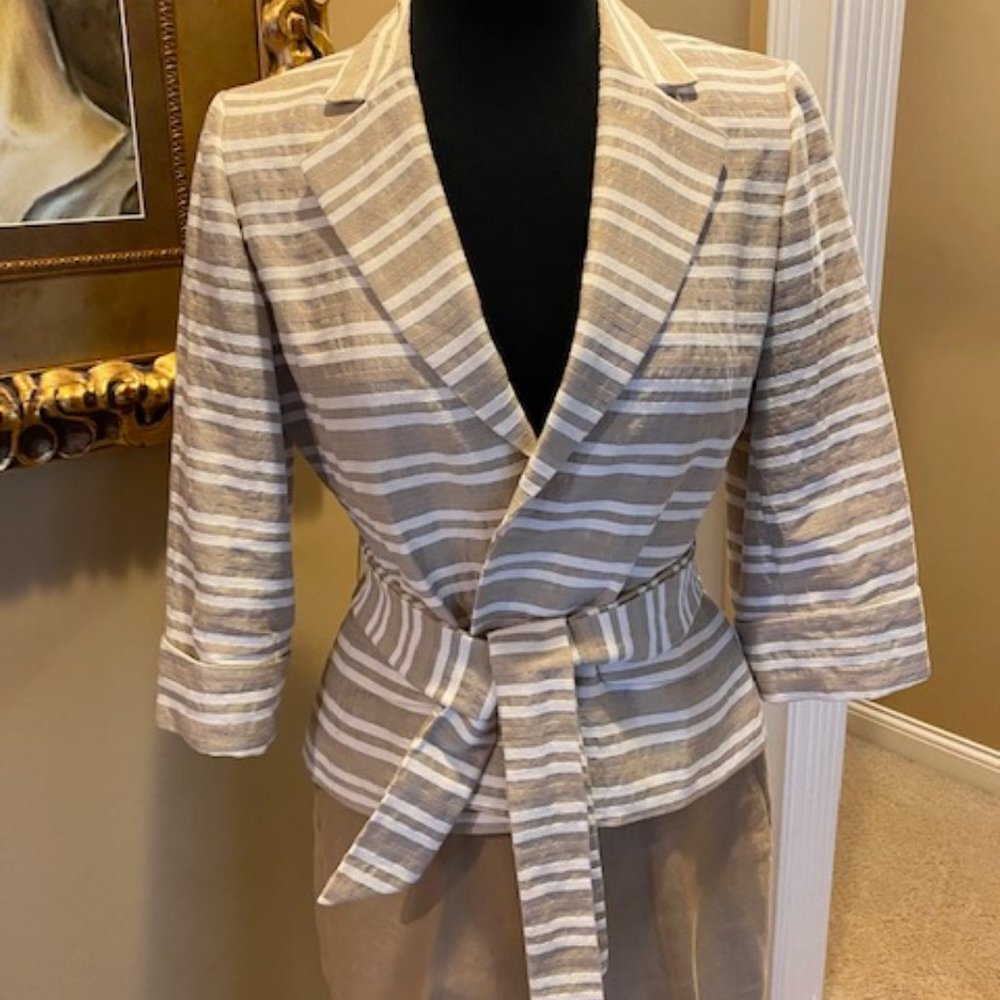 Jones New York Signature Petite Wrap Jacket w/Belt  Size PS